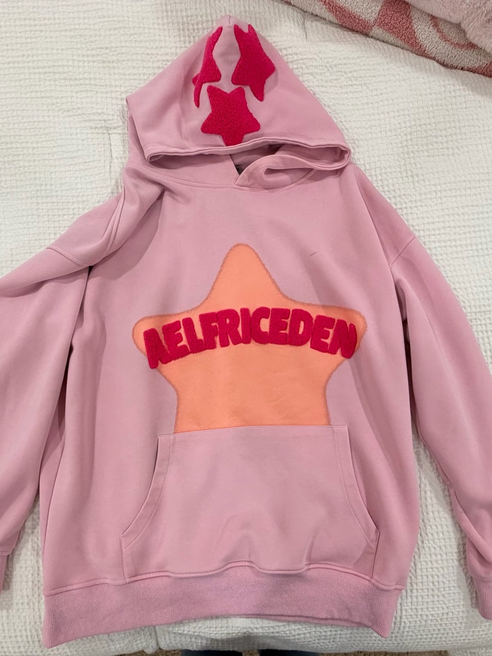 Aelfric Eden - Pink Star Appliqué Hoodie Sweatshirt